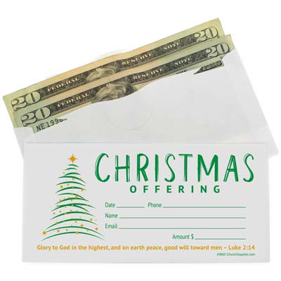 Church Christmas Offering Envelopes (Pkg of 100)