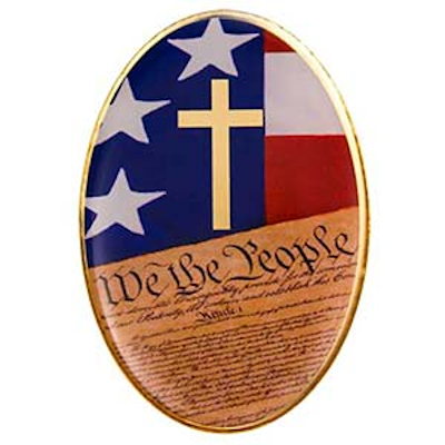 We the People Cross Pin