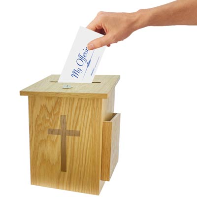 Church Pew Offering Box